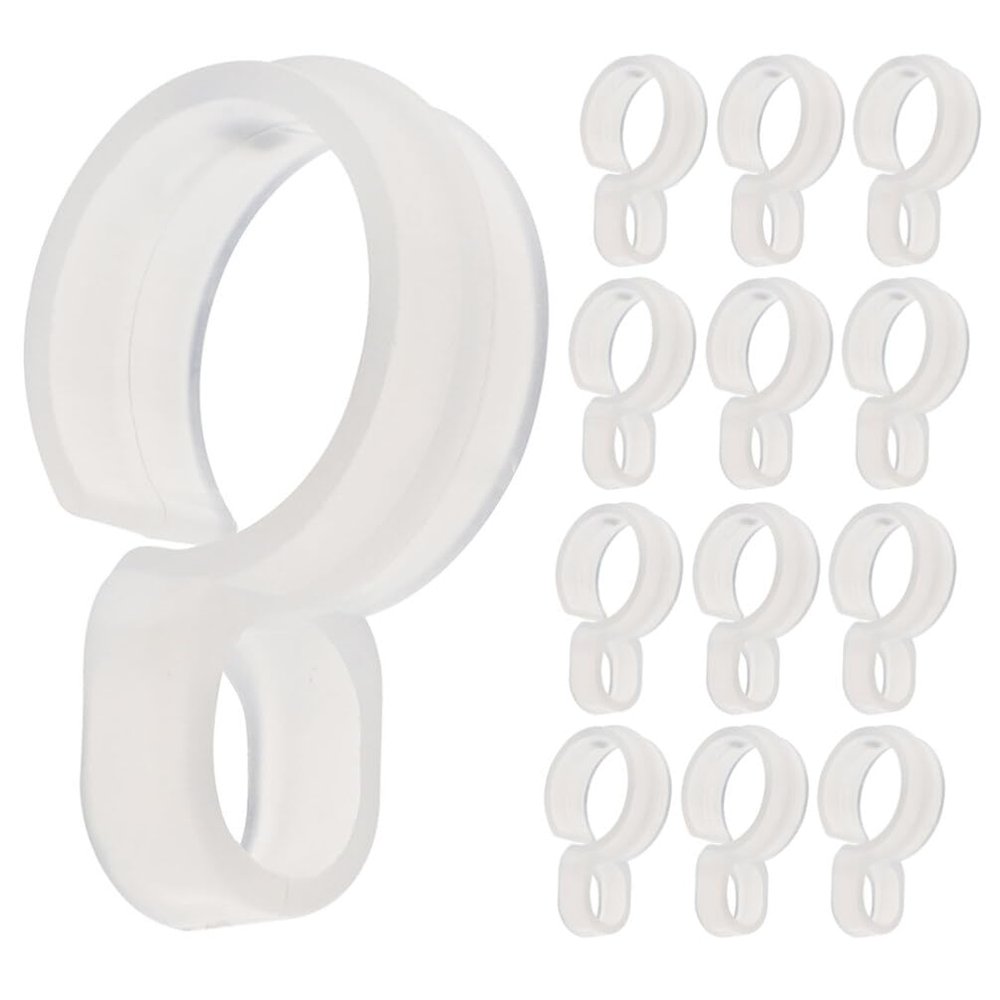 Alipis 20pcs Windproof Clothes Hanger Hooks Fixing Buckles for - Support Plastic Design for Rods for Use