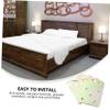 Zerodeko 4pcs Heavy Duty Bed Rail Hooks Wood Bed Frame Bracket Plates Easy Installation Stable Design view 2