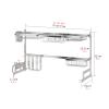 iumLeap Dish Rack Stainless Steel,Dish Drying Rack Over The Sink,Drainer Shelf,Strong Load Bearing,Dish Drainer Rack Set,Robust Design,Large Dish Drainer Silver(Length 85cm-Type B) view 3