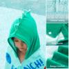 Joiedomi Dinosaur Hooded Towels for Kids Soft 100% Cotton Kids Beach Towel 30" x 50" for 3-10 Years Boy Girl Beach Hooded Poncho Absorbent Pool Toddler Swim Bath Wrap view 4