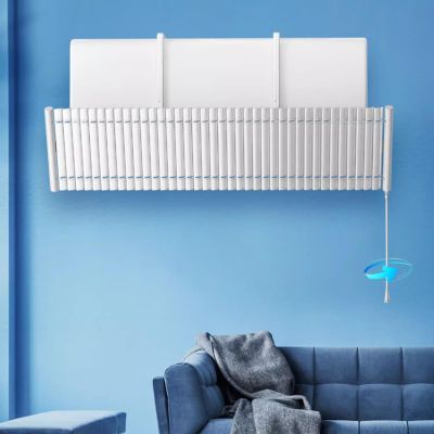KXJPIZIYB Adjustable Metal Deflector, Louver Air Conditioner Deflector, Foldable Confinement Air Deflector, 5 Wind Guiding Mode