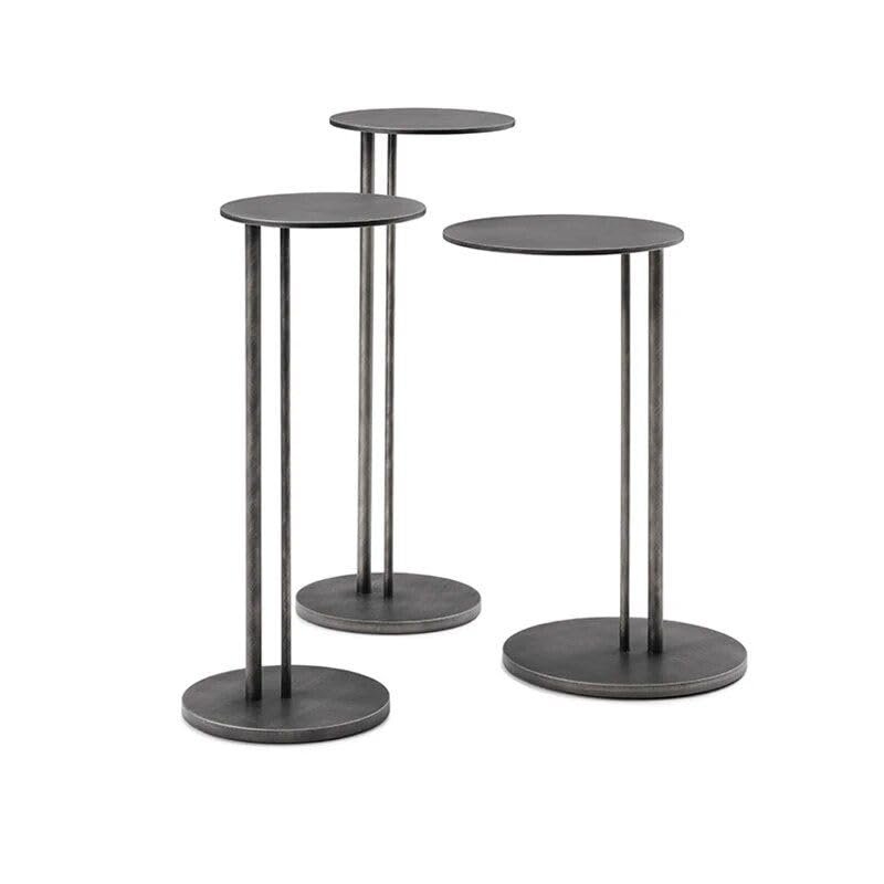 Modern Minimalist Gold Metal Round Coffee Table Grey L 10 * 21.56 * 8.26