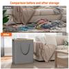 170L Laundry Hamper with Lid 3 Section, Extra Large Laundry Basket with 3 Removable Bags, Laundry Basket Organizer for Bedroom, Laundry Room, Dorm, Clothes Hamper, Grey view 2