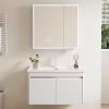 Kadaligh White Floating Bathroom Vanity Set - Bathroom Vanity Cabinet with Integrated Sink | Smart Mirror Cabinet with LED Lights & Defogging Function, 4 Soft-Close Doors (32IN) view 1
