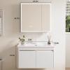 Kadaligh White Floating Bathroom Vanity Set - Bathroom Vanity Cabinet with Integrated Sink | Smart Mirror Cabinet with LED Lights & Defogging Function, 4 Soft-Close Doors (32IN) view 2