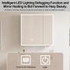 Kadaligh White Floating Bathroom Vanity Set - Bathroom Vanity Cabinet with Integrated Sink | Smart Mirror Cabinet with LED Lights & Defogging Function, 4 Soft-Close Doors (32IN) view 3