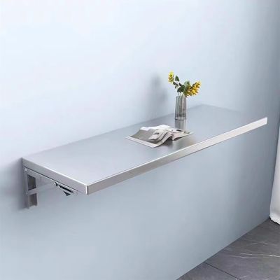 304 stainless steel folding table, wall-mounted folding table, kitchen storage shelf, made of food-grade stainless steel material, suitable for living room, balcony, bathroom, or laundry room.(40*30cm