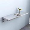 304 stainless steel folding table, wall-mounted folding table, kitchen storage shelf, made of food-grade stainless steel material, suitable for living room, balcony, bathroom, or laundry room.(40*30cm view 1