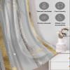 Abstract Forest Blackout Door Curtain Panels for Doorway,Bedroom Thermal Insulated Drapes Kitchen Window Sliding Door Curtains Room Divider Cover 80 Inch Length,Modern Landscape Painting Grey Gold view 3