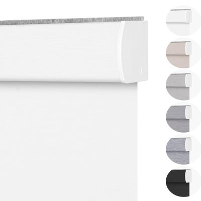 Blackout Roller Blinds & Shades Cordless Blinds for Windows with Jacquard Fabric, UV Protection Thermal Insulated Door Blinds, Easy to Install Window Shades,(White,67" W x 64" H)