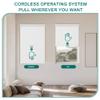 Blackout Roller Blinds & Shades Cordless Blinds for Windows with Jacquard Fabric, UV Protection Thermal Insulated Door Blinds, Easy to Install Window Shades,(White,67" W x 64" H) view 2