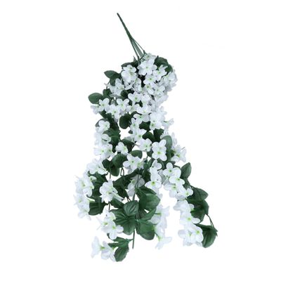 Cabilock Simulated Violet Flower Garland Plastic Silk Easy Hanging Decor for Indoor Outdoor