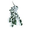 Cabilock Simulated Violet Flower Garland Plastic Silk Easy Hanging Decor for Indoor Outdoor view 1