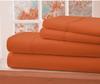 Sheets N More 4 PC Sleeper Sofa Bed Sheet Set- 100% Egyptian Cotton 1000 Thread Count Sheets Full, Orange, Solid Sofa Bed Sheets - Easily Fits Upto 7" Drop Mattress view 1