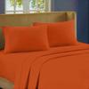 Sheets N More 4 PC Sleeper Sofa Bed Sheet Set- 100% Egyptian Cotton 1000 Thread Count Sheets Full, Orange, Solid Sofa Bed Sheets - Easily Fits Upto 7" Drop Mattress view 2
