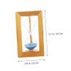 Zerodeko 1pc Wooden Glass Hourglass Retro Sand Timer for Home Decor Decorative Timer for Desktop Elegant Countdown Clock Blue Sand Unique Idea view 2