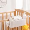 MSUIINT Bedside Storage Basket Hook, Multiple Purpose Bedside Caddy, ABS Hanging Bedside Shelf, Rail Organization Shelf for Dormitory Office Living Room(White) view 4