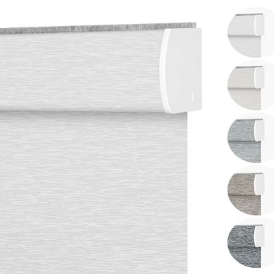 Light Filtering Roller Shades,Jacquard Fabric,Cordless,(White,34.5" Wx64 H)