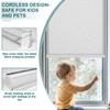 Light Filtering Roller Shades,Jacquard Fabric,Cordless,(White,34.5" Wx64 H) view 4