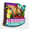 Albuquerque NY USA America Wooden Fridge Magnet Funny 3D Handmade City Travel Souvenirs Crafts Refrigerator Stickers Home Office Decor Collection Gift view 2