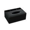 Ciieeo Multifunctional Tissue Box and Remote Organizer Pu Leather Desktop Pencil and Scissor Holder for Home Office and Car Black Design view 1