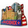 Phoenix Arizona USA America Fridge Magnet 3D Wooden City Travel Souvenirs Handmade Crafts Refrigerator Magnets Stickers Home Decor Collection Gift view 3