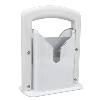 Manual Bagel Cutter - Plastic Bread Guillotiine with Safety Shield & Easy Grip Handle for Bread Slicing