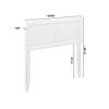 AFI, Sophia Adjustable Modern Twin Wood Headboard, White view 3