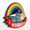 Dallas Texas USA America Fridge Magnet 3D Wooden City Travel Souvenirs Handmade Crafts Refrigerator Magnets Stickers Home Decor Collection Gift view 2