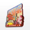 Anchorage Alaska State USA America Wooden Fridge Magnet Funny 3D Handmade City Travel Souvenirs Crafts Refrigerator Stickers Home Office Decor Collection Gift view 3