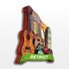 Detroit Michigan USA America Wooden Fridge Magnet Cute 3D City Travel Souvenirs Crafts Handmade Refrigerator Stickers Home Whiteboard Decor Collection Gift view 2