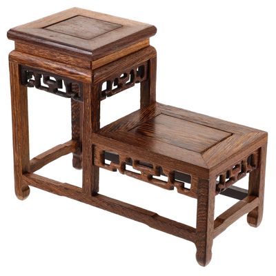 Cabilock Wooden Pedestal Display Stand 7.5 Inch Chicken Wenge Wood Base Riser for Vase Sculpture Home D Cor and Craft Display