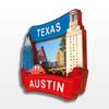 Austin Texas USA America Fridge Magnet 3D Wooden City Travel Souvenirs Handmade Crafts Refrigerator Magnets Stickers Home Decor Collection Gift view 3