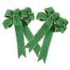 PRETYZOOM 2pcs Large Green Bowknot Decor for Patrick's Day Wreaths for Holiday Decorations Front Door and Home view 1
