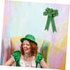 PRETYZOOM 2pcs Large Green Bowknot Decor for Patrick's Day Wreaths for Holiday Decorations Front Door and Home view 2