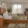 AFI, Felicity Queen Platform Bed with Panel Footboard & Storage Drawers, Light Toffee view 4