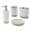Avanti Linens - Accessory Set, Resin Tumbler, Toothbrush Holder, Soap Dish & Lotion Pump, Durable Bath Decor (Drift Collection) view 1