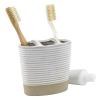 Avanti Linens - Accessory Set, Resin Tumbler, Toothbrush Holder, Soap Dish & Lotion Pump, Durable Bath Decor (Drift Collection) view 4