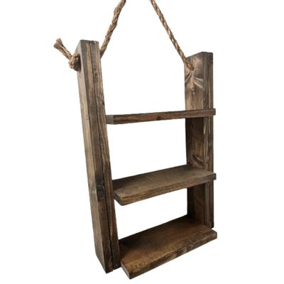 Rustic 3 tiered hanging shelf (Early American)