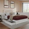AFI, Lucia Queen Platform Bed with Panel Footboard & Storage Drawers, White view 1