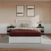 AFI, Lucia Queen Platform Bed with Panel Footboard & Storage Drawers, White view 3