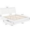 AFI, Emelie King Platform Bed with Panel Footboard and Storage Drawers, White view 2