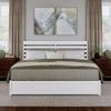 AFI, Emelie King Platform Bed with Panel Footboard and Storage Drawers, White view 3