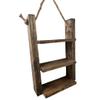 Rustic 3 tiered hanging shelf (Dark Walnut) view 1