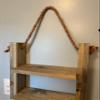 Rustic 3 tiered hanging shelf (Dark Walnut) view 4