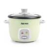 AROMA Mini Rice Cooker, 2-Cup (Uncooked) / 4-Cup (Cooked), Grain Cooker, Soup Maker, Oatmeal Cooker, Auto Keep Warm, 1 Qt, Light Green view 1