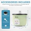 AROMA Mini Rice Cooker, 2-Cup (Uncooked) / 4-Cup (Cooked), Grain Cooker, Soup Maker, Oatmeal Cooker, Auto Keep Warm, 1 Qt, Light Green view 3