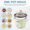 AROMA Mini Rice Cooker, 2-Cup (Uncooked) / 4-Cup (Cooked), Grain Cooker, Soup Maker, Oatmeal Cooker, Auto Keep Warm, 1 Qt, Light Green view 4