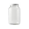 FastRack - 1 Gallon Jar with White METAL Airtight Lid | Glass Canisters with Airtight Lids | Large Glass Jar with Fermentation Lid for brewing, fermentation and pickling view 1