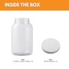 FastRack - 1 Gallon Jar with White METAL Airtight Lid | Glass Canisters with Airtight Lids | Large Glass Jar with Fermentation Lid for brewing, fermentation and pickling view 2